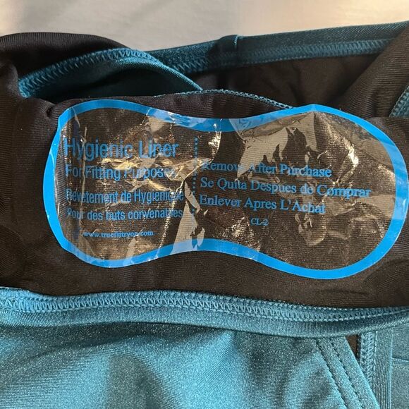 NWOT Calvin Klein | Cypress Shimmer Scoop Back Pleated One Piece Swimsuit 12 - Picture 10 of 12